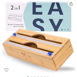 New Plastic wrap and foil bamboo kitchen drawer organizer